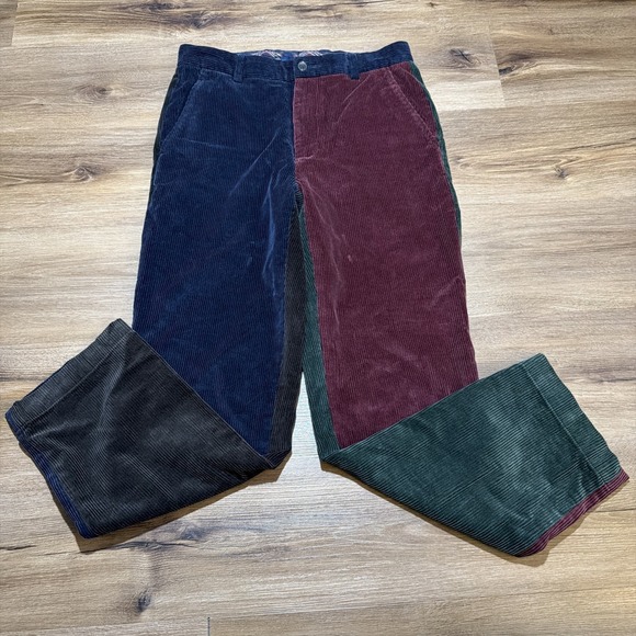Brooks Brothers Clark Corduroy Pants Men's 30 x 30 Colorblock Multicolor Cotton